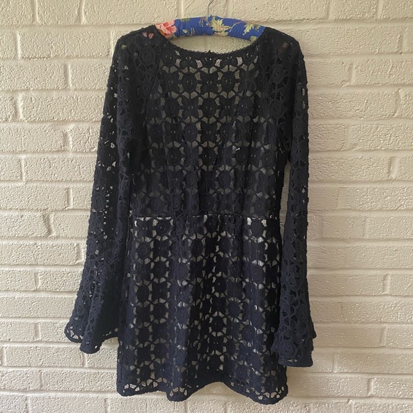 Free People Plunge Bell Sleeve Dress - Picture 4 of 4